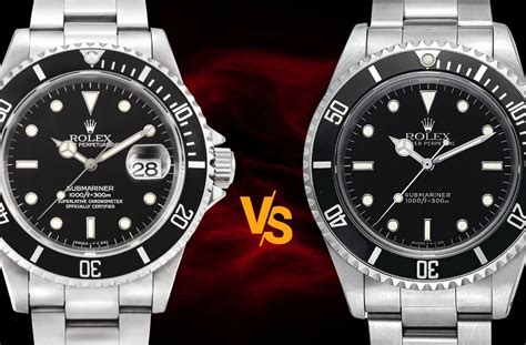 rolex date vs no date submariner|rolex submariner without date.